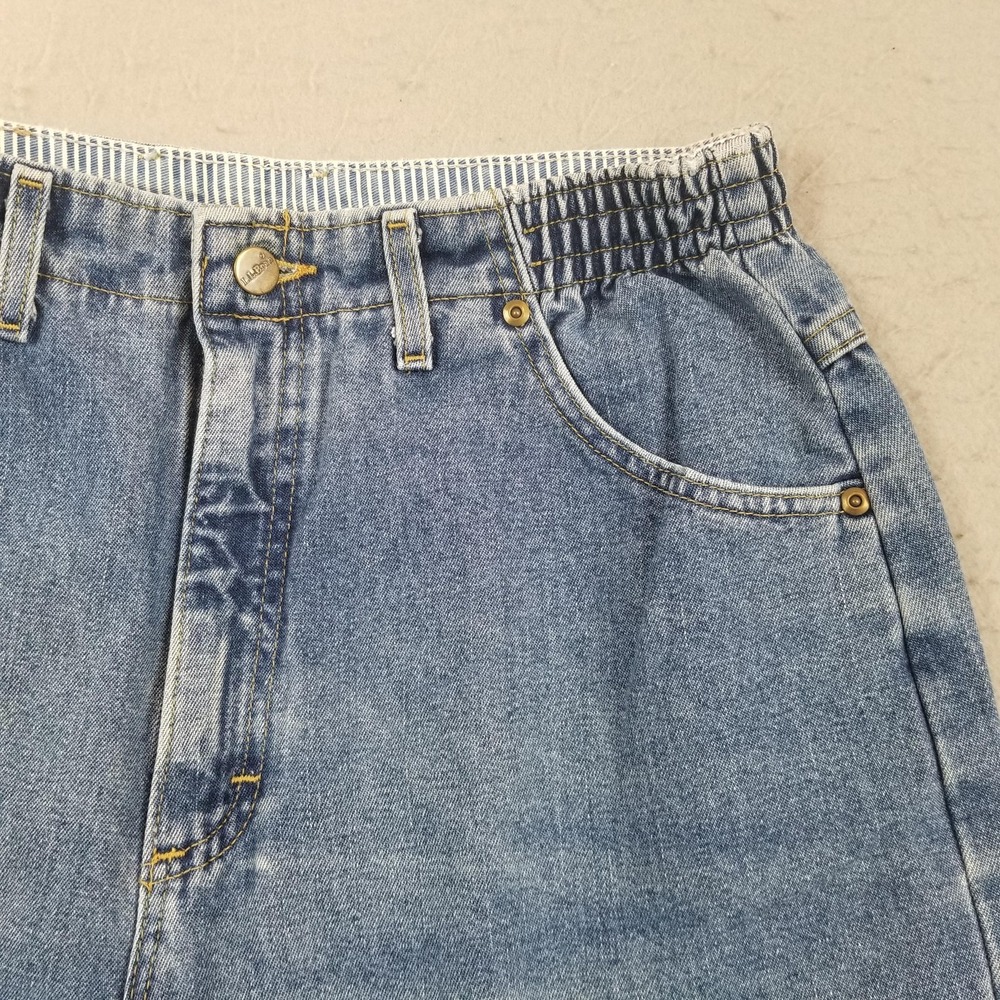 L.L. Bean Jeans Womens 14R Blue High Rise Relaxed Tapered Comfort Waist Denim - Picture 4 of 13